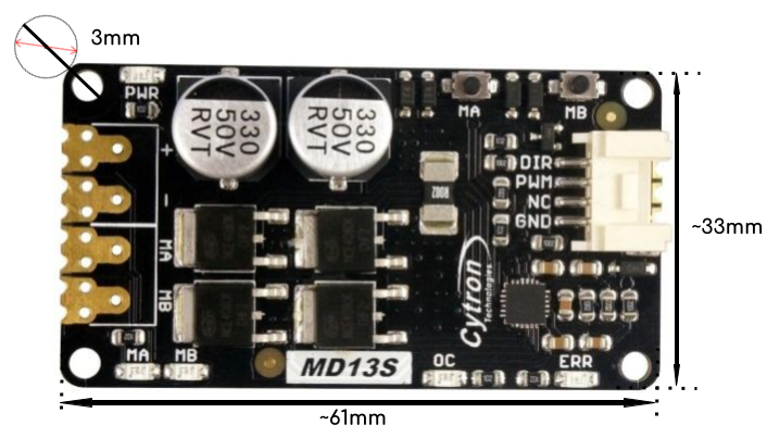 cytron 13a dc motor driver board